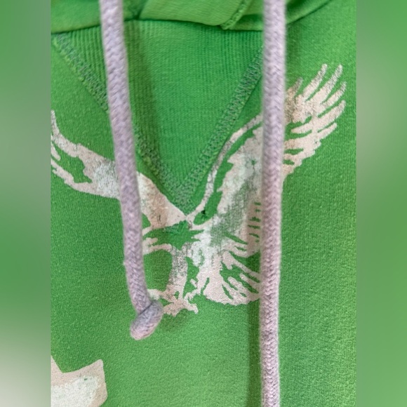 American Eagle Outfitters Green Graphic Hoodie XLT Athletic Fit - Picture 5 of 5